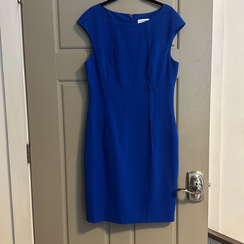 Calvin Klein Size 10 Blue Dress